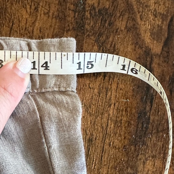 Fresh Laundry | Wide Leg Cropped Linen Pants, Desert - Picture 7 of 10